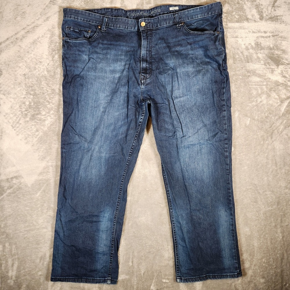 Calvin Klein Jeans Women's 49X29 (Tag 50X30) High-Rise Straight Leg Blue 41AN785